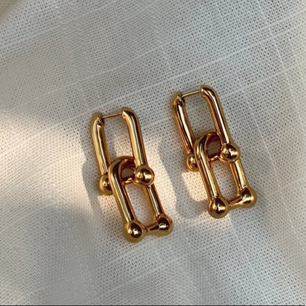 💫Insta chain link earrings - Picture 3 of 7
